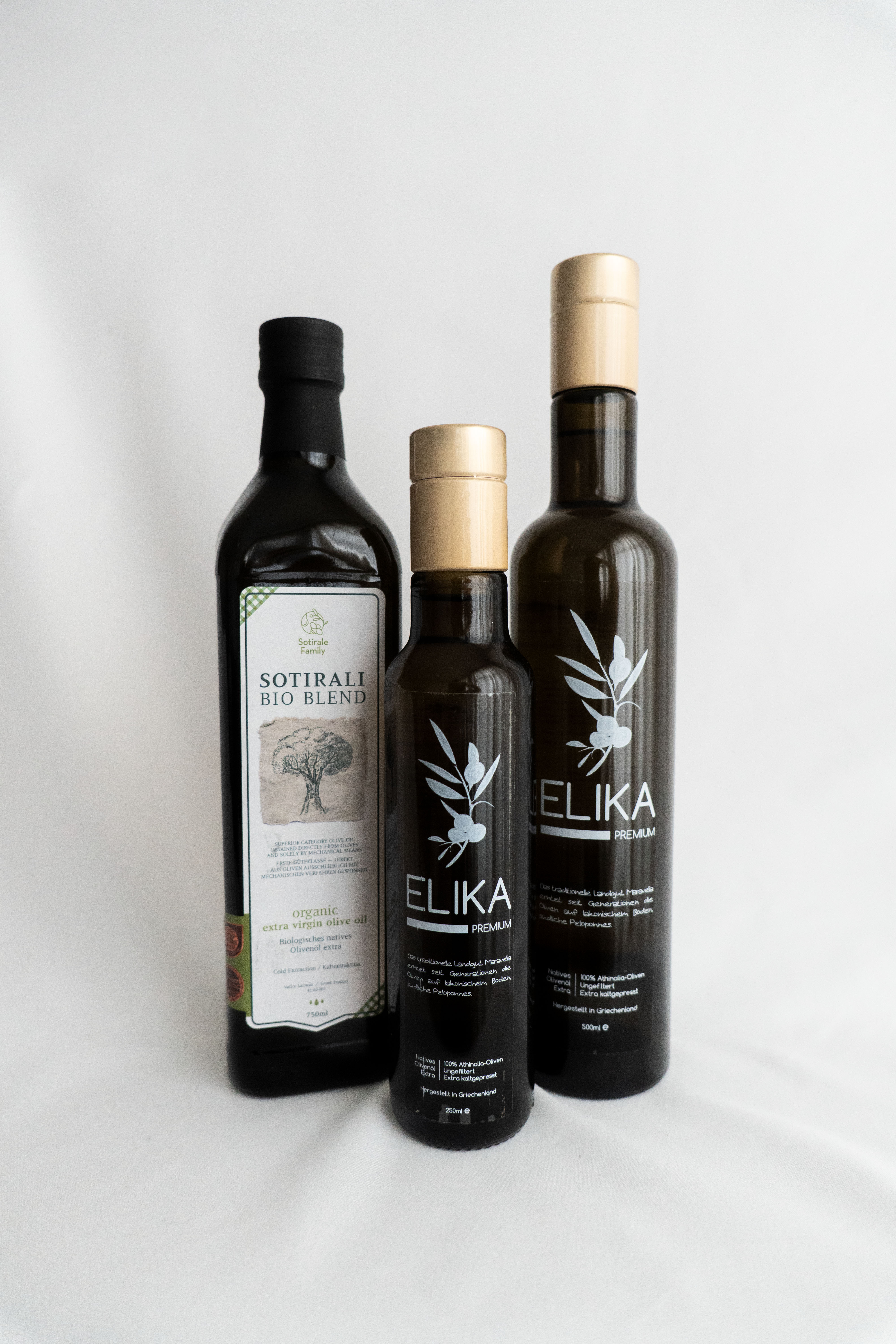 Olive oil three brands